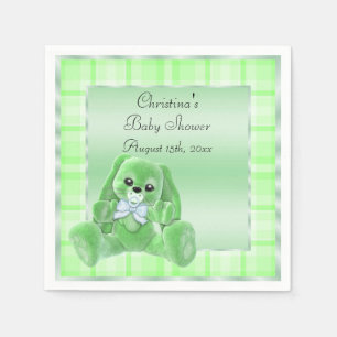 Serviette En Papier Douce Fête de Naissance de Lapin aux Oreilles Tomb