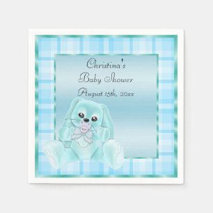 Serviette En Papier Douce Fête de Naissance Lapin aux Oreilles Tombant