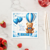 Serviette En Papier Douce Fête de Naissance Ourson 🧸 (En situation)