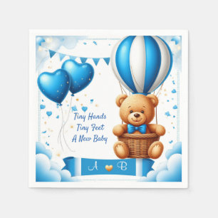 Serviette En Papier Douce Fête de Naissance Ourson 🧸