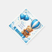 Serviette En Papier Douce Fête de Naissance Ourson 🧸 (Coin)