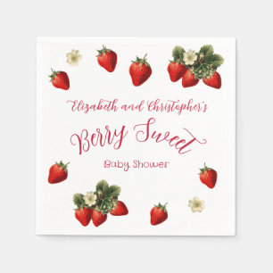 Serviette En Papier Douce Fête Rouge pour Bébé Couple Baby Shower