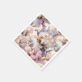 Serviette En Papier Douce Florale Aquarelle Romantique Chic  (Coin)