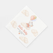 Serviette En Papier Douce flottante Whimsical Custom Kitten Baby Girl (Coin)
