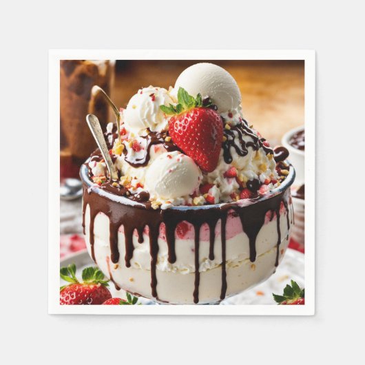 Serviette En Papier Douce indulgence (Devant)