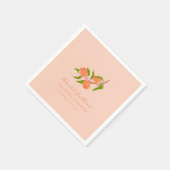 Serviette En Papier Douce Mariage Bohème de Fruit de Pêche Estivale Pe (Coin)