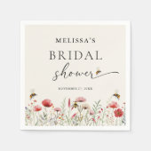 Serviette En Papier Douce Mariée Fleur de Printemps Shower (Devant)