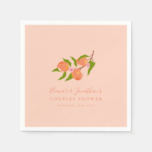 Serviette En Papier Douce Mariée Fruit Bohème Personnalisée pour une F (Devant)