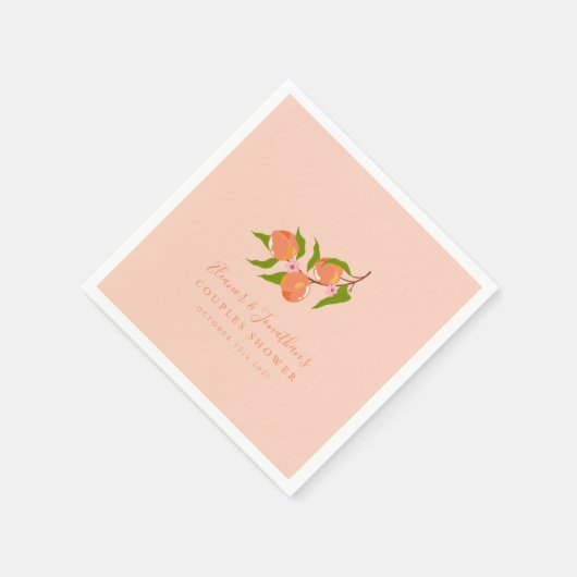 Serviette En Papier Douce Mariée Fruit Bohème Personnalisée pour une F (Coin)