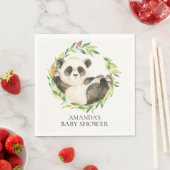 Serviette En Papier Douce Panda Ours Baby shower neutre serviettes (En situation)