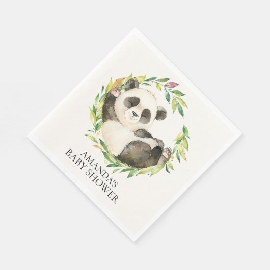 Serviette En Papier Douce Panda Ours Baby shower neutre serviettes (Coin)