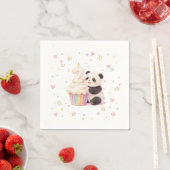 Serviette En Papier Douce Panda Pastel Bébé 2e Anniversaire (En situation)