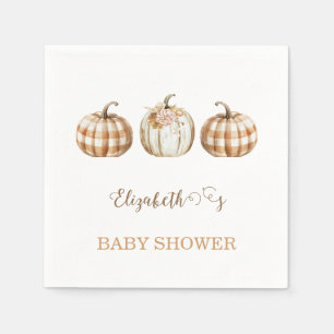 Serviette En Papier Douce Petite Citrouille Orange Baby Shower