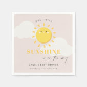 Serviette En Papier Douce petite fille ensoleillée Baby Shower (Devant)