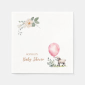 Serviette En Papier Douce Petite Lampe Rose Floral (Devant)