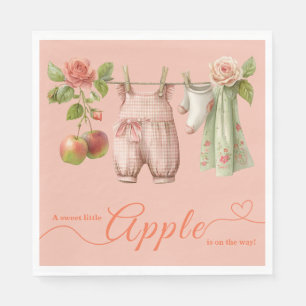 Serviette En Papier Douce petite pomme Baby Shower Bébé rustique d'a