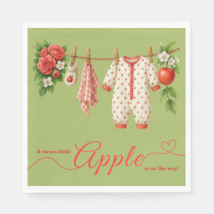 Serviette En Papier Douce petite pomme Baby Shower Bébé Rustique d'A