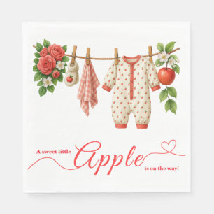 Serviette En Papier Douce petite pomme Baby Shower Bébé Rustique d'A