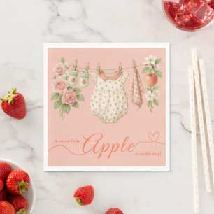 Serviette En Papier Douce petite pomme Baby Shower Bébé Rustique d'A