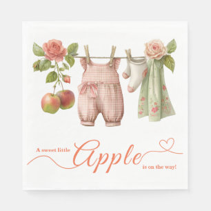 Serviette En Papier Douce petite pomme Baby Shower Bébé Rustique d'A