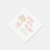 Serviette En Papier Douce Réception de Mariage Florale Pastel (Coin)