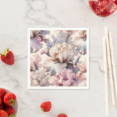 Serviette En Papier Douce Romance Chic Florale Aquarelle  (En situation)