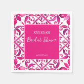 Serviette En Papier Douce rose espagnole talavera douche de mariage me (Devant)