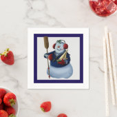 Serviette En Papier Douce Sailor Snowman Holiday Napkins (En situation)