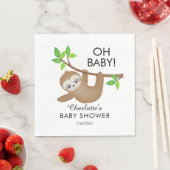Serviette En Papier Douce Sloth OH BÉBÉ Baby shower papier serviettes (En situation)