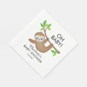 Serviette En Papier Douce Sloth OH BÉBÉ Baby shower papier serviettes (Coin)