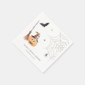 Serviette En Papier Douce Toile d'Araignée de Citrouille d'Halloween p (Coin)