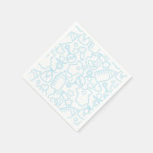 Serviette En Papier Douces arroses Bleu Blanc (Coin)