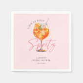 Serviette En Papier Douceur Aquarelle Rose Aperol Spritz Fête de Maria (Devant)