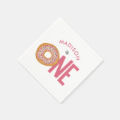 Serviette En Papier Douceur Colorée Donuts Un Premier Anniversaire (Coin)