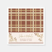 Serviette En Papier Douceur d'automne Plaid mariage Tomber en amour (Devant)