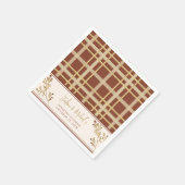 Serviette En Papier Douceur d'automne Plaid mariage Tomber en amour (Coin)