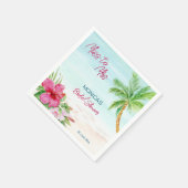 Serviette En Papier Douceur d'été tropicale pour la mariée imprimée (Coin)
