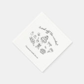 Serviette En Papier Douceur faite à la main pour une Mariée Fraîche ém (Coin)