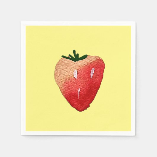 Serviette En Papier Douceur fraise mignonne aquarelle de fruit mignon (Devant)