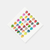 Serviette En Papier Douceur fraise mignonne aquarelle de fruit mignon (Coin)