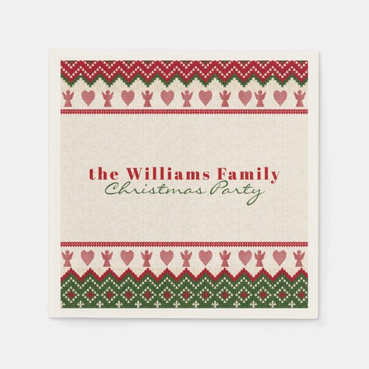 Serviette En Papier Douceur moche serré Angels de Hygge Coeurs Noël (Devant)