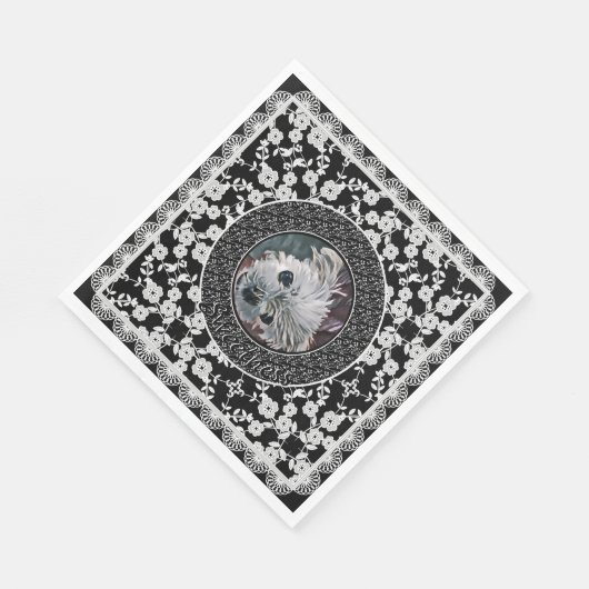 Serviette En Papier Douceur-noir-PHOTO-Carré-PHOTO-MODÈLE- (Coin)
