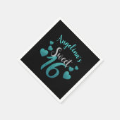 Serviette En Papier Douceur personnalisée 16 Anniversaire Parties scin (Coin)