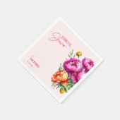 Serviette En Papier Douceur rose magenta pêche élégant shower de maria (Coin)