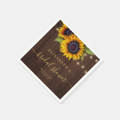 Serviette En Papier Douche à nuptiale à fleurs rustiques (Coin)