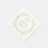 Serviette En Papier Douche bébé fleur sauvage verte rousse (Coin)