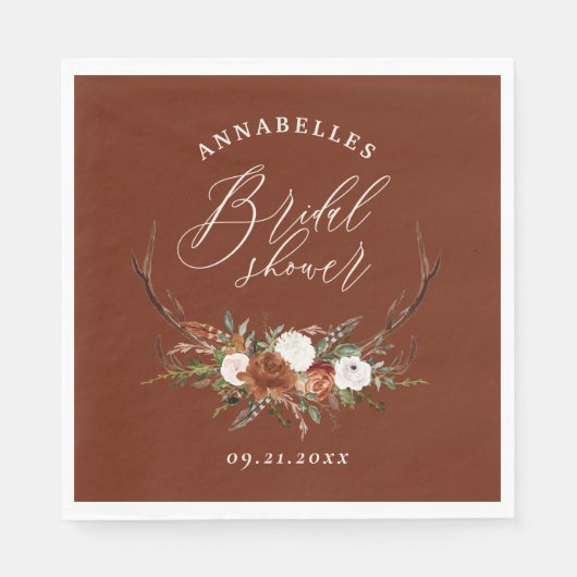 Serviette En Papier Douche botanique en terre cuite (Devant)