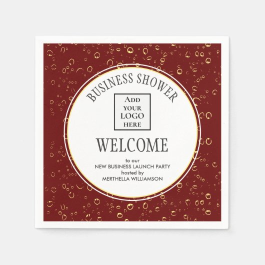 Serviette En Papier DOUCHE D'AFFAIRES BURMANDE Élégante (Devant)