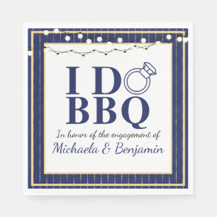 Serviette En Papier Douche de Couple Je Fais du BBQ Fête de Fiançaille