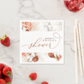 Serviette En Papier Douche de fleurs de terre cuite Pampas Grass (En situation)